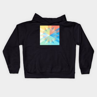 Geometric Swirl of  Colorful Triangles Kids Hoodie